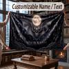 Weltraum Kosmisches Thema Decke Benutzerdefinierter Name Text Personalisierte Decke Weich Gemütlich Decke für Zuhause Sofa Bett
