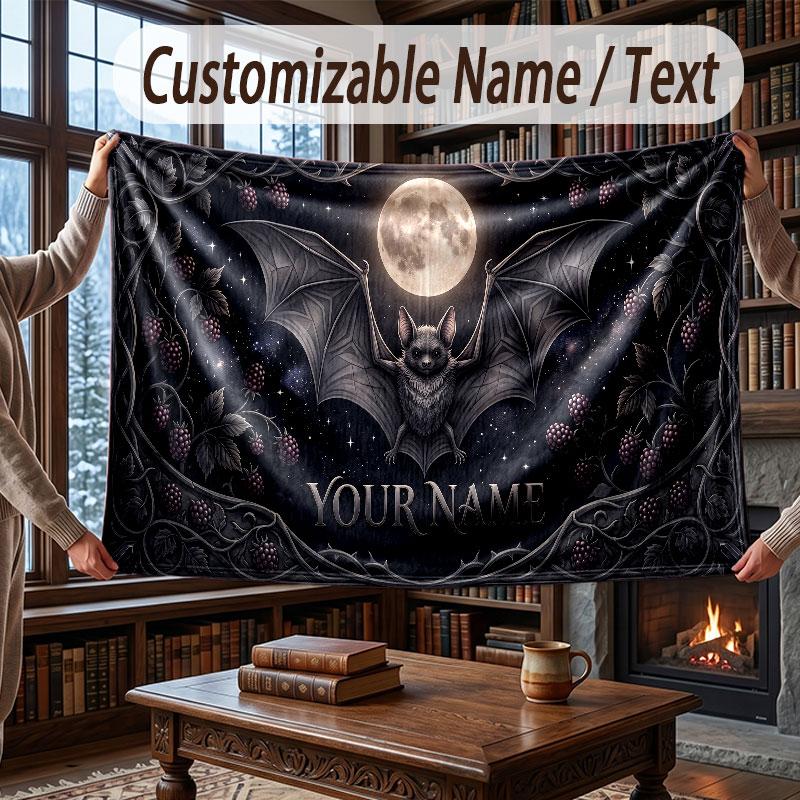 Weltraum Kosmisches Thema Decke Benutzerdefinierter Name Text Personalisierte Decke Weich Gemütlich Decke für Zuhause Sofa Bett