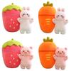 Cute Strawberry Bunny Plush Toy Soft And Cuddly Stuffed Animal For Girls 30cm/0.18kg