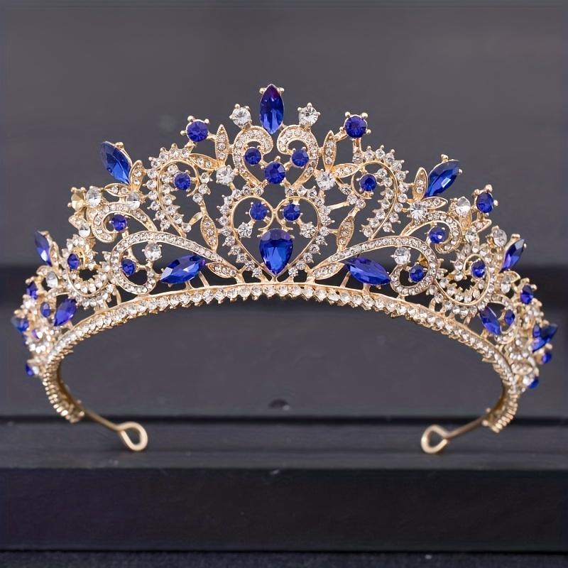 Set de cercei colier coroană de cristal de lux Set de bijuterii de mireasă cu strasuri Accesorii de păr pentru nuntă de mireasă Set de tiare pentru coroană