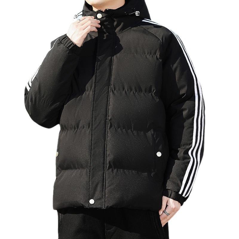 Hooded Cotton-padded Clothes Men's Winter Loose Large Size Cotton-padded Clothes Windproof Warm Jacket Thickened Outer Cotton-padded Jacket