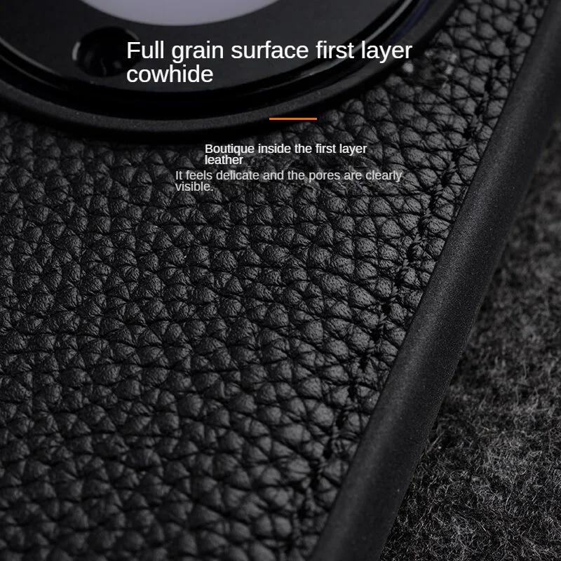 Melkco Genuine Cowhide Leather Case for Huawei Mate 60 Pro Plus Mate 60 Silicone Bumper Camera Protective Shockproof Back Cover