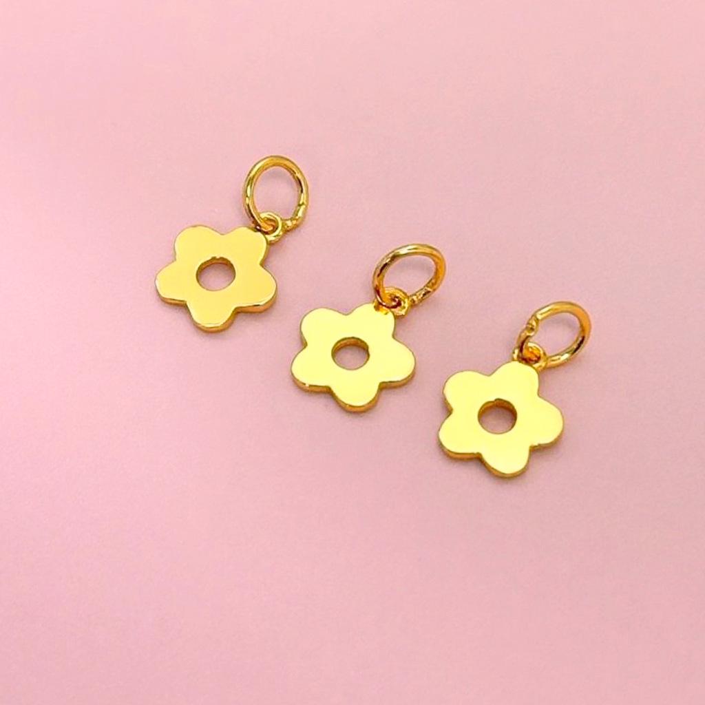 Sterling Silver Flower Pendant: Chinese Style Handmade Crystal Bracelet & Necklace Charm for DIY Beading & Rope Weaving.
