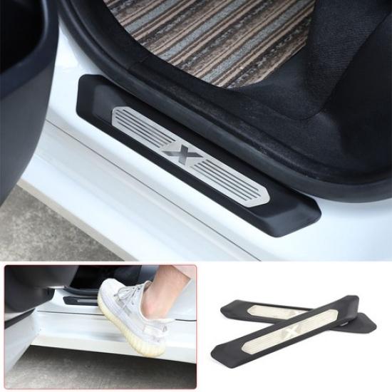 Stahl Innen Hinten Auto Türschweller Schutz Abdeckung Zierleiste Für BMW X3 G01 2018-