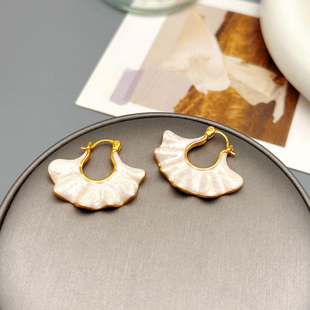 Wave Enamel Earrings - High-End European & American Niche Summer Dangle Jewelry