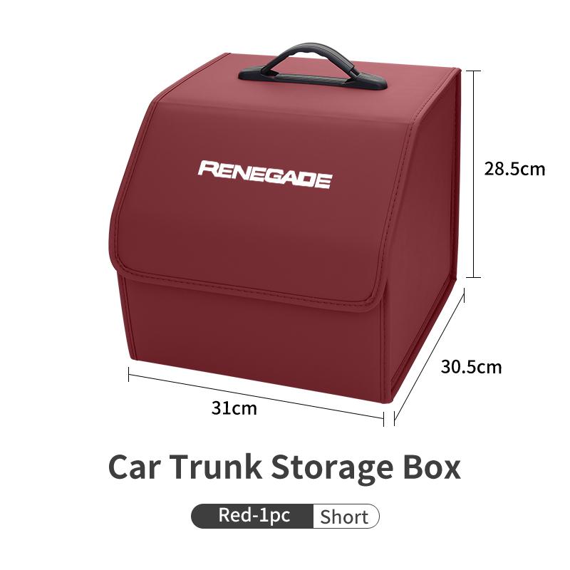Car Trunk Storage Box Leather Tools Organizer Kit Accessories For Jeep Grand Cherokee Compass Patriot Renegade Wrang