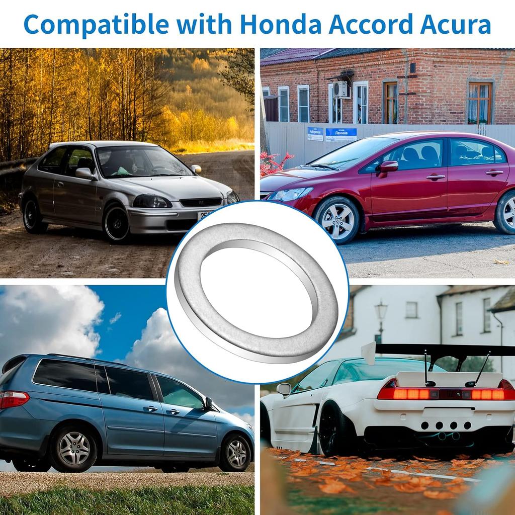 20 PCS Transmission Drain Plug Washers for Hon da - Transmission Fluid Drain Plug Crush Washer for Hon da Accord CR-V CR-Z Civic Pilot Element