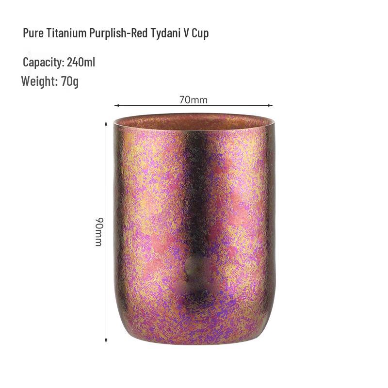 MINGHUI Double-Layer Pure Titanium Water Cup