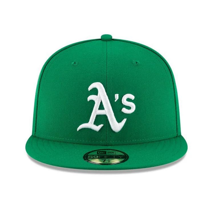 New Era Authentic Flat Visor MLB ACPERF OAKATH 25J Cap, Oak/Alternate 8, ALT,