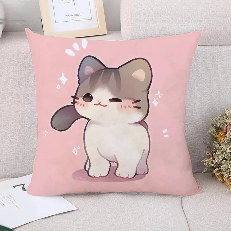 Cute Cat Decorative Pillowcase Living Room Office Home Pillowcase Car Ornaments