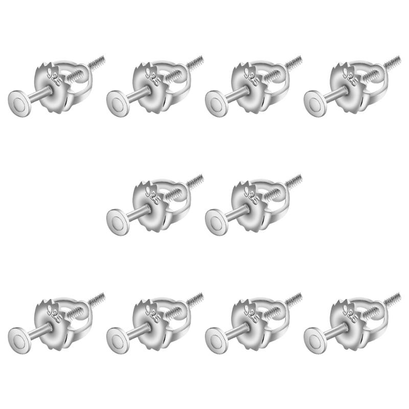Security Screw On Earring Backs Practical Post Connector with Locking Attachments Earring Backs for Droopy Ear Studs