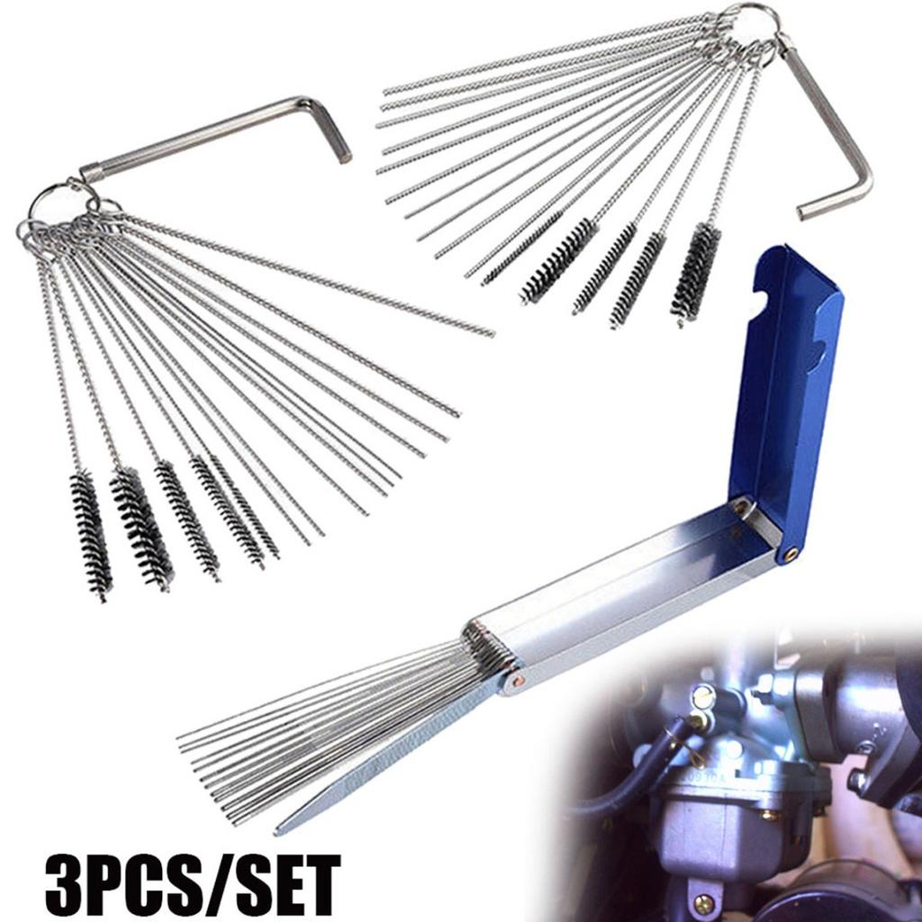 Buy Mayitr Carburetor Carb Cleaning Brush Kit 20 Needle 13 Wires
