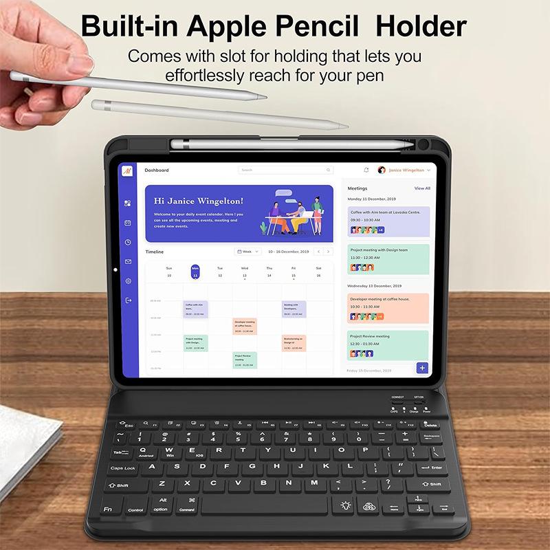 2024 New Model Backlit Leather Case with Bluetooth Keyboard for Honor X8A, Compatible with MatePad 11.5 Tablet