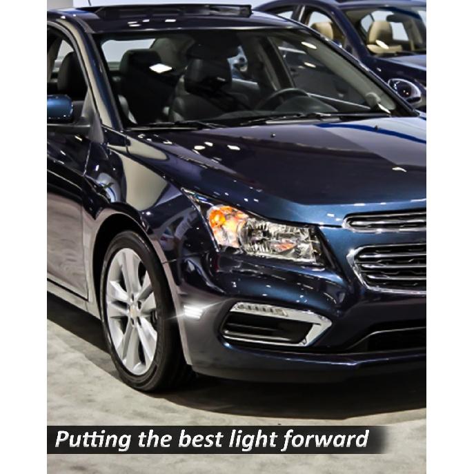 Bestview LED Side Marker Light Assembly, Front Bumper Lamps Compatible with Chevy Cruze 2011 2012 2013 2014 2015, Driver & Passenger Side, Smoked Len