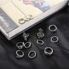 Vintage Personality Women'S Suit Feather Flower Waves 13-Piece Set Ring