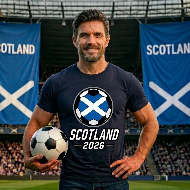 Scotland 2026 Football T Shirt Scottish Supporter Gift 2XL