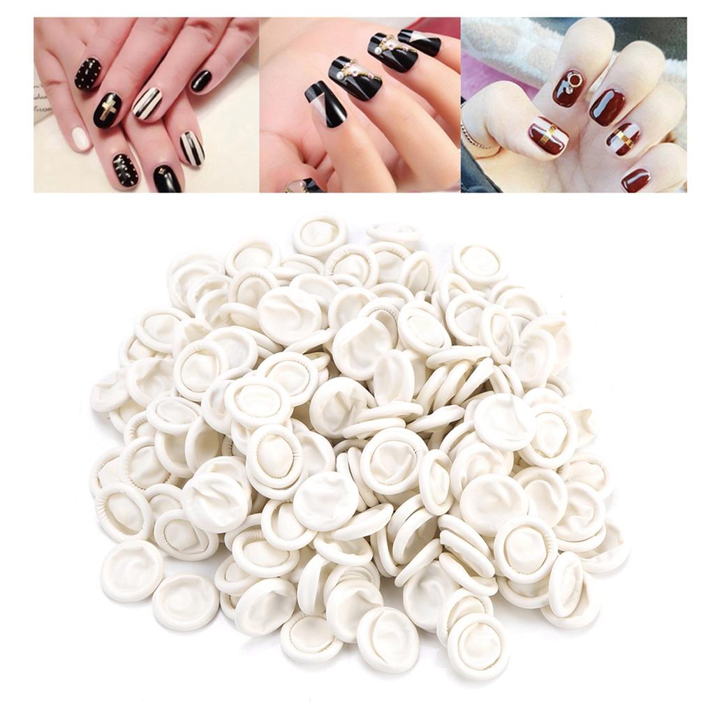 300pcs Natural Latex Finger Cots Ultra thin Safety Durable Elastic Tattoo Manicure Tool
