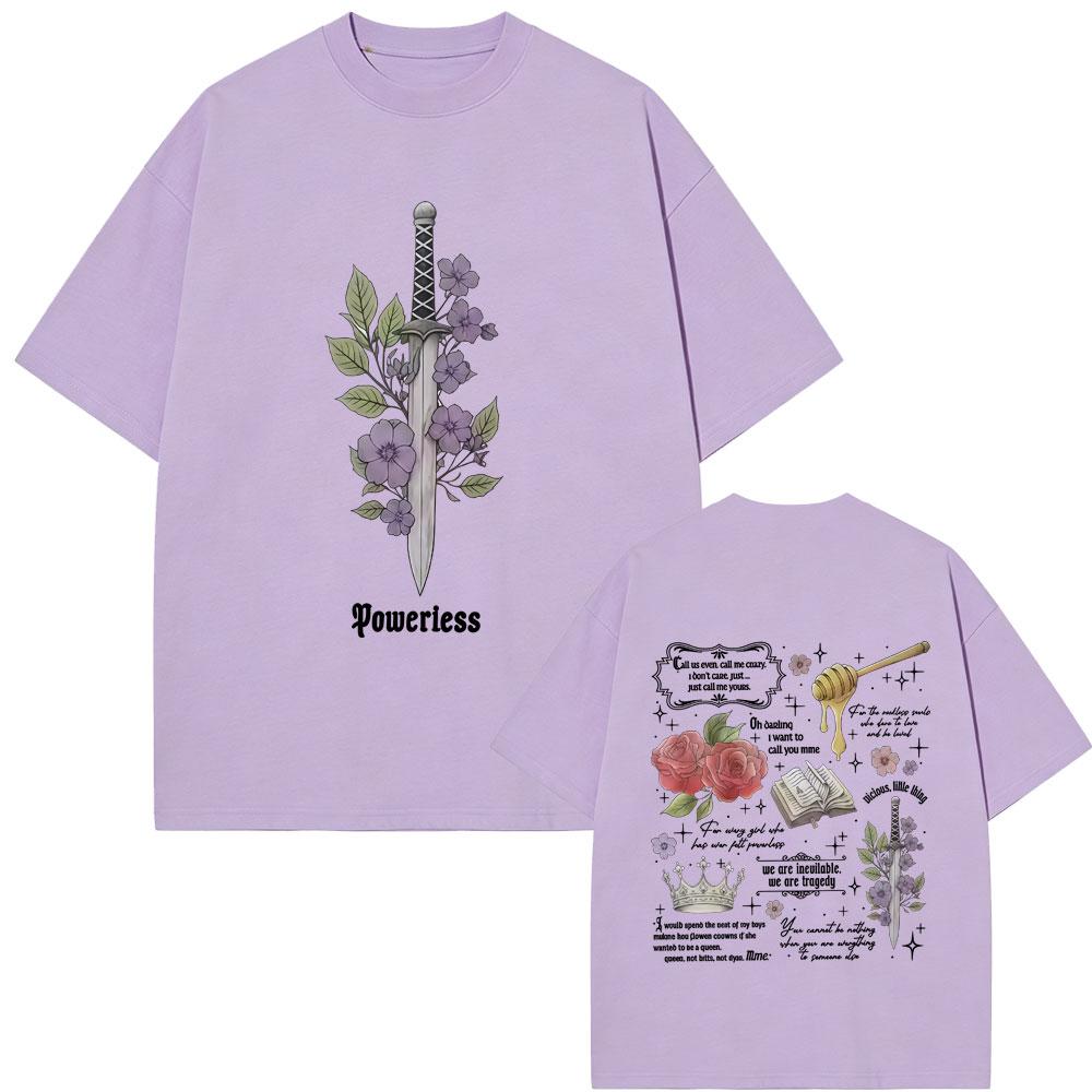 Machtloses Bücherwurm Grafik T-Shirt Kai Azer Ich Liebe Dich Ro Unisex Zitate T-Shirts Unisex Damenbekleidung Mode Y2k Ästhetik T-Shirts