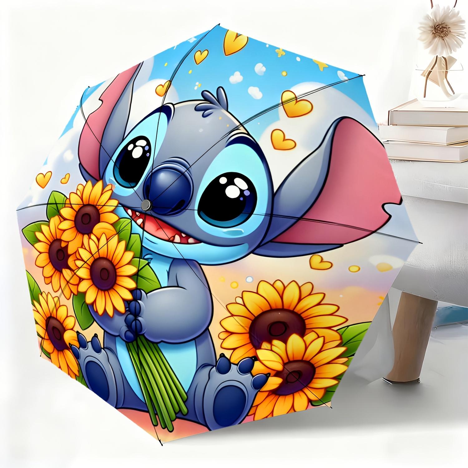 

A Fully Automatic Umbrella Featuring a Stitch Design, Suitable for All Occasions As a Sun And Rain Umbrella, Portable And Fold (as the picture,Iron&8K)