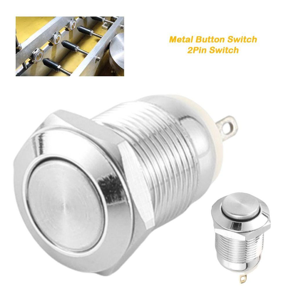12mm Metal Button Switch Flame Retardant Momentary Switch Practical Latching Switch  Industrial Use