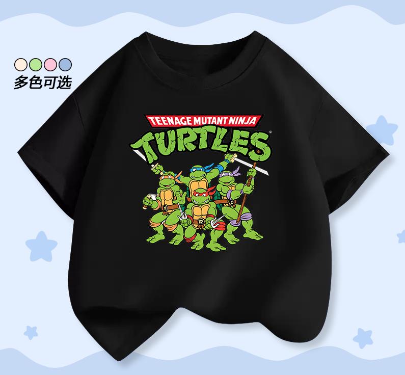 Nickelodeon Nick Ninja Turtles Cotton ShortSleeved TShirt SpringSummer New Design HalfSleeved Movie Game Boys Top