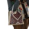Large Capacity Linen Handbag Print Printing Cloth Lunch Bag Cute Ethnic Style Canvas Bag  Picnic