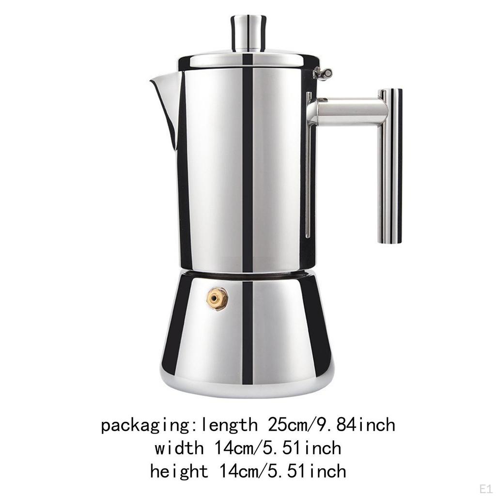 Moka konvička na kávu Přenosná 300ml Multifunkční konvice 6 šálků Espresso Nerezová