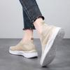 Breathable Mesh Women's Running Shoes Knitted Casual Sneakers Soft Walking Shoes Slip-on Flats Socks Shoes