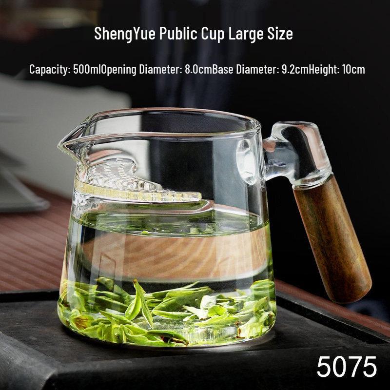 Glass Gongdao Tea Pitcher with Built-in Strainer