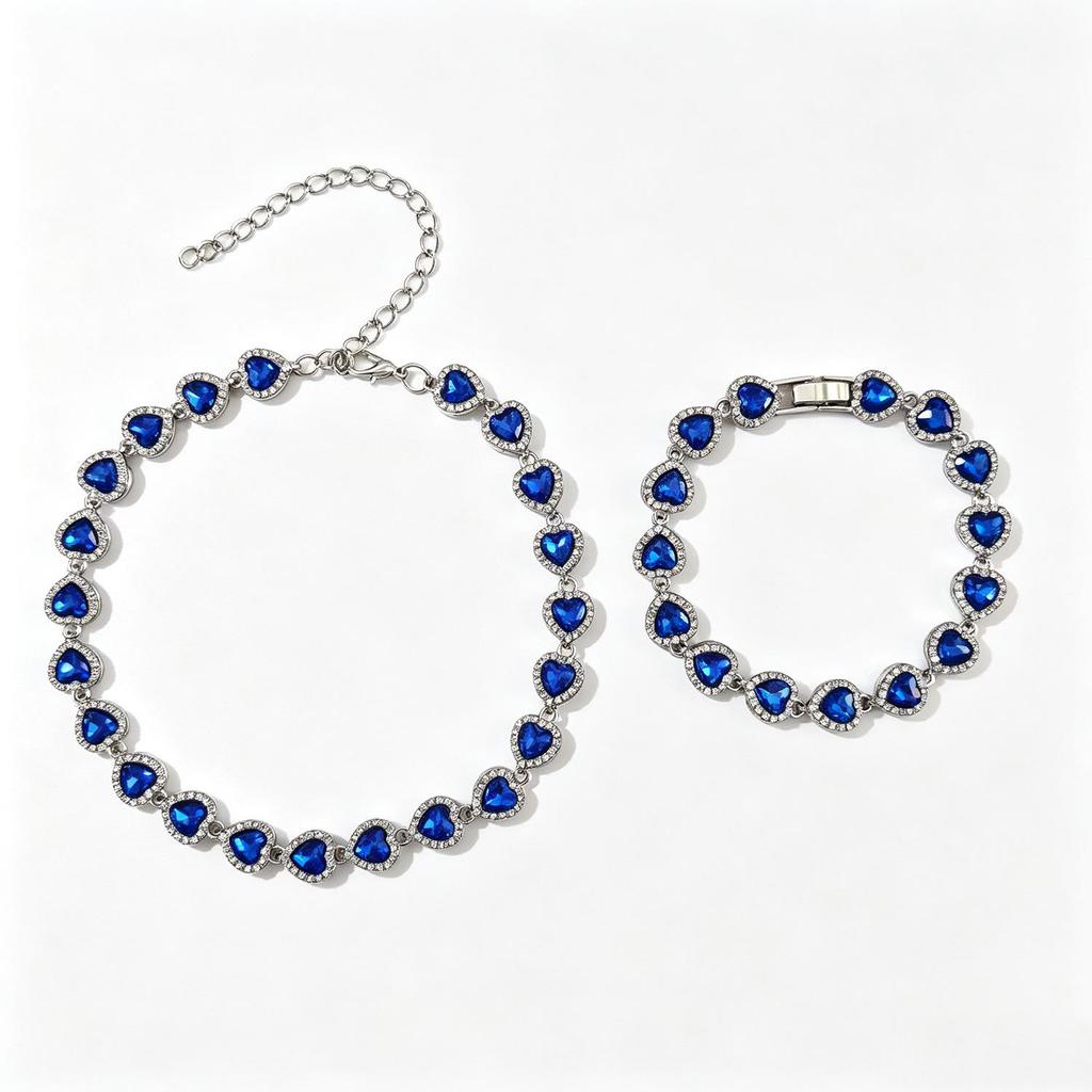 Spring/Summer Colorful Diamond Choker - Women's High-End, Versatile Design Clavicle Necklace