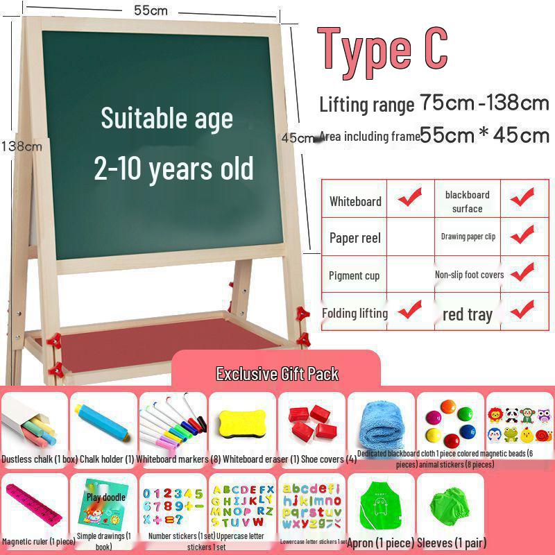 Kinder Staubfreie Abwischbare Tafel Staffelei & Wandaufkleber Zeichenbrett