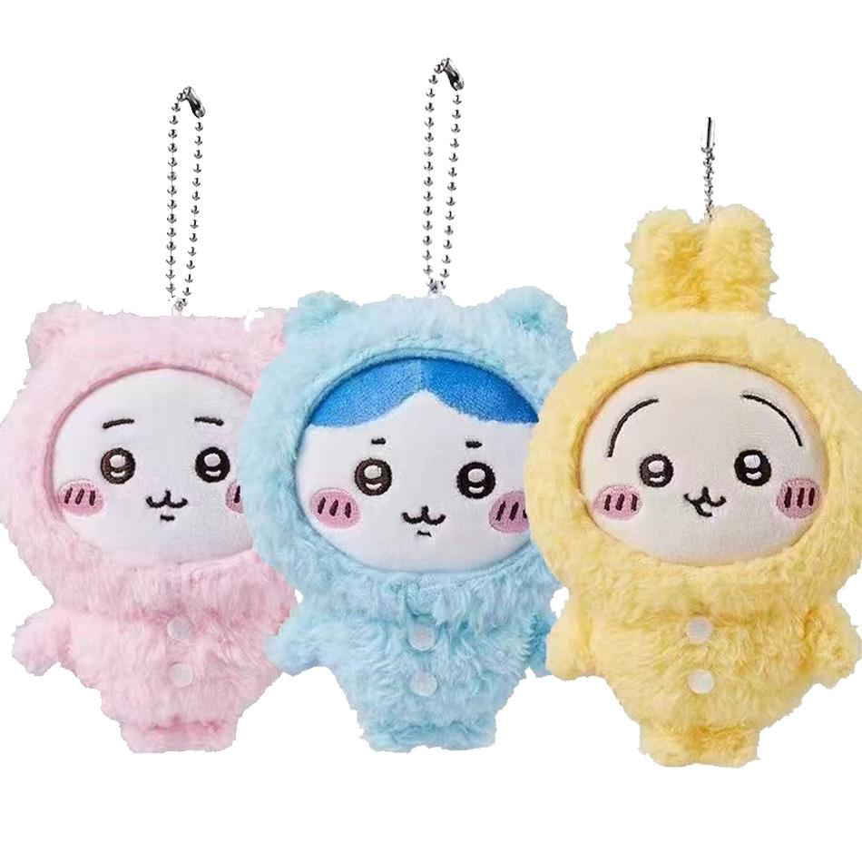 Chiikawa Anime 10cm Plush Doll Kawaii Usachi Keychain Cute Hachiware Stuffed Pendent Backpack Ornament Anime Toy Gift