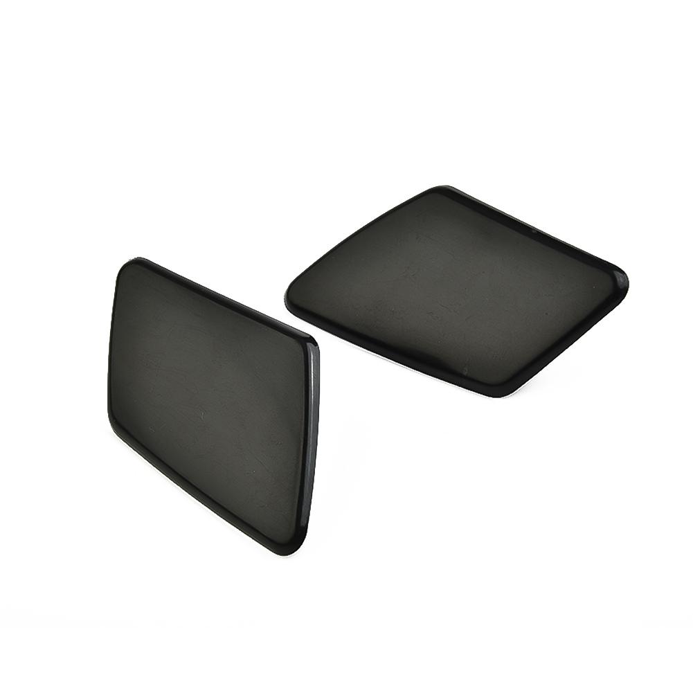 1pair Bumper Headlight Cover Plastic Black Washer Left Right Accessories