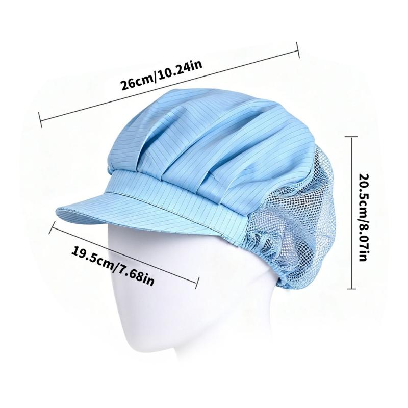 Comfortable AntiStatic Cap Breathable DustProof Mesh Hat for Industrial Workshop
