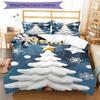 3pcs Custom Name Christmas Bedding Set Duvet Cover Closure Includes 1 Duvet Cover & 2 Pillowcases, Soft and Comfortable for All Seasons.