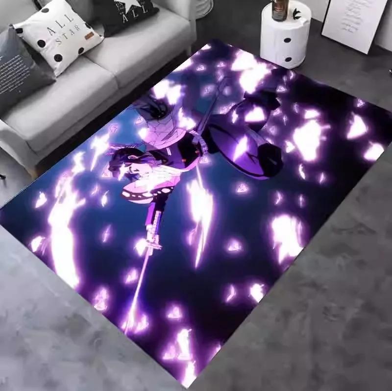 MINISO Anime Demon Slayer Peripheral Carpets Bedside Floor Mat 2D Anime Floor MATS for Student Dormitories and Bedrooms Rug