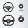 GLC GLB 45/49mm Carbon Fiber Car Steering Wheel Emblem Sticker For Mercedes Benz AMG W206 W204 W205 W212 W213 W221 W222 W223 W2