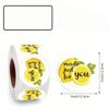 500 Adesivos/rolo Inglês Limão Adesivos Autoadesivos Rolo para Selar Envelopes Decoração de Festa Presente Etiqueta de Embalagem para Sacola de Presente de Pequeno Negócio PVC