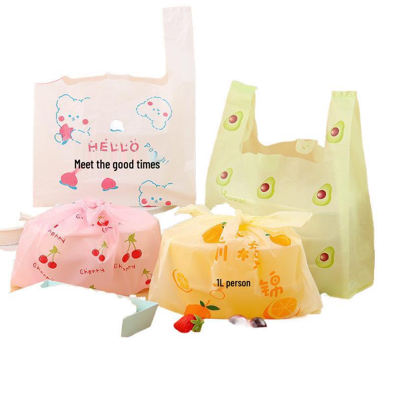 Kolorowa Jednorazowa Pogrubiona Plastikowa Torebka na Wynos i na Zakupy