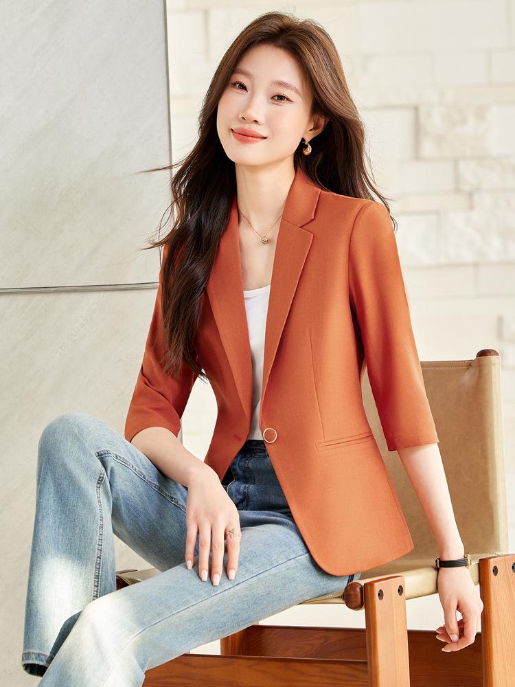 Damen Mittellange Professionelle Lässige Anzugjacke - Frühling bis Herbst Mode