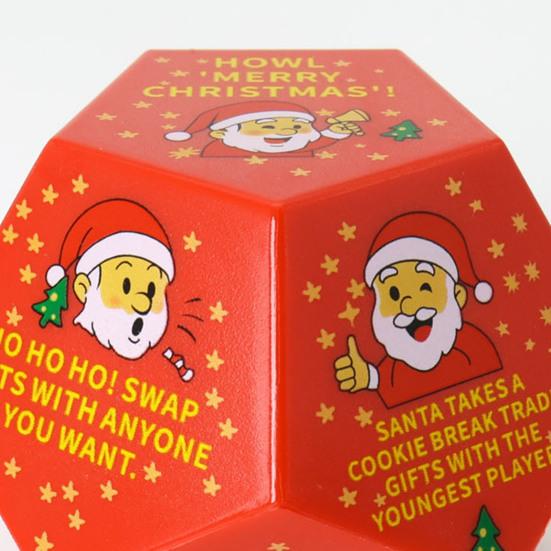 Christmas Santa Swap Gift Exchange Dice 3 x 3in Exchange Gifts Family Game Dice Christmas Stocking Stuffers for Xmas Party Family Night Holiday