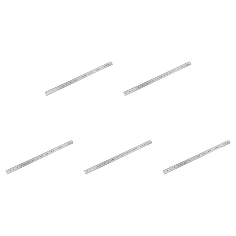 5Pcs 15/20/30/40/50cm Stainless Steel Metal Straight Ruler Precision Double Sided Precision Measuring Tool Scale Metric Ruler