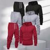 Mens Casual Sport Hoodie Set Loose Fit Long Sleeve Cotton Blend Tracksuit