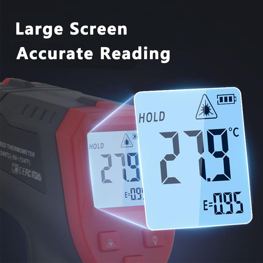 -50~590℃ Digital Infrared Thermometer Laser Temperature Meter Non-contact Pyrometer Imager Hygrometer IR Termometro