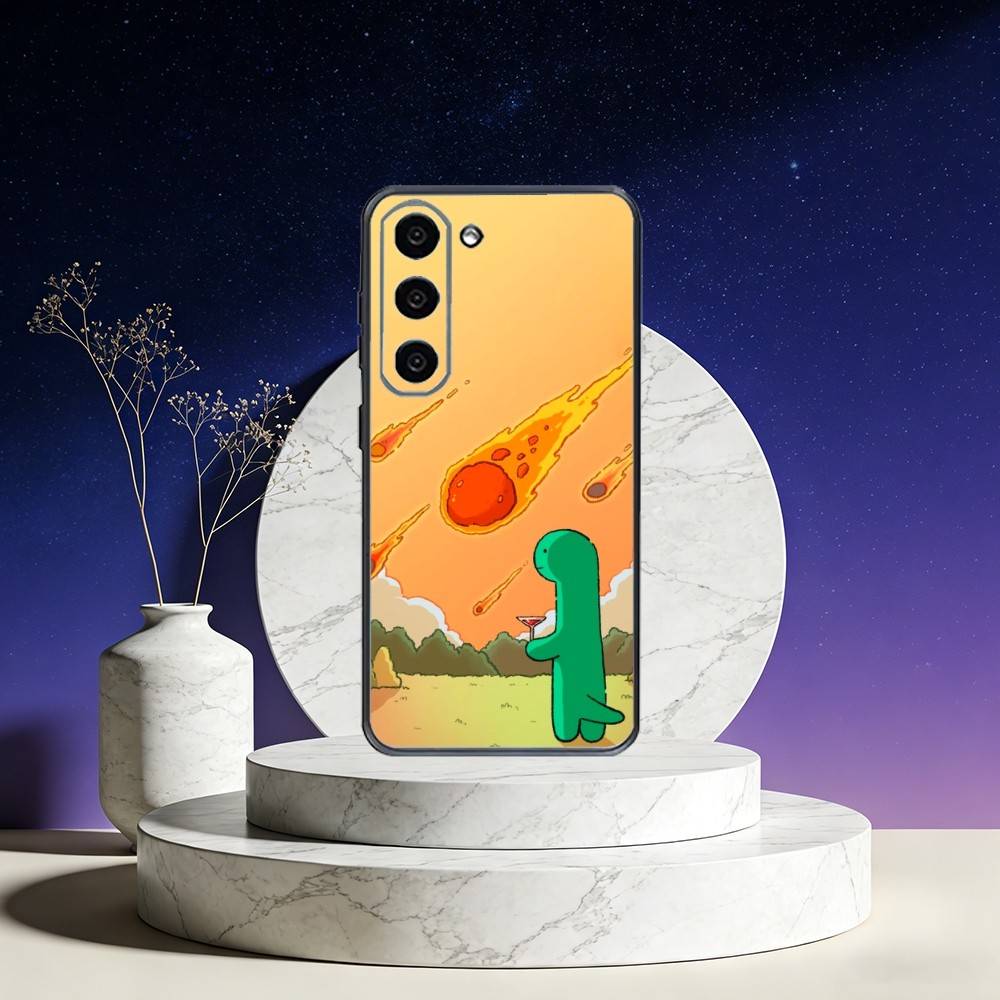 JOGUMAN Studio Dinosaur Cut Phone Case For Samsung Galaxy A73,A72,A71,A70,A53,A52,A51,Others Soft Black Cover