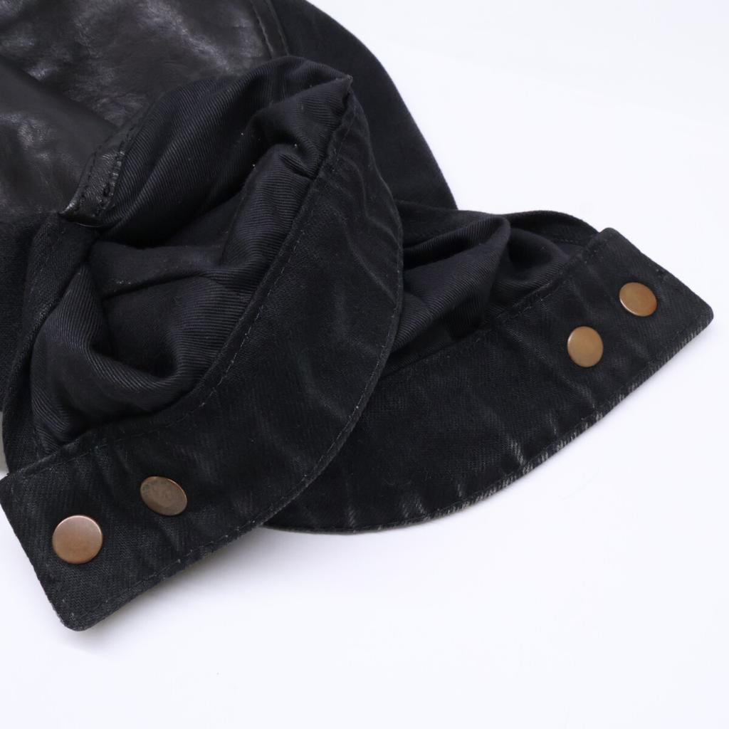 Replay NJ800L.000.263 Leather/Denim Single Riders Jacket Jacket M blackUsed