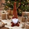 Cozy Festive Indoor Ornament Set Christmas Knit Gnome Plush, Nordic Forest Elf Faceless Doll Figurine Decorative Stuffed Dolls for Shelf, Soft Holiday