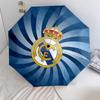 Real Madrid CF  pattern, automatic folding umbrella, portable and foldable design, 8 ribs, a Christmas or birthday gift.