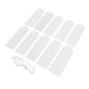 11 Pcs Set Acrylic Blanks Clear Rectangular Acrylic Place Cards with White Ribbon for Wedding Birthday Party