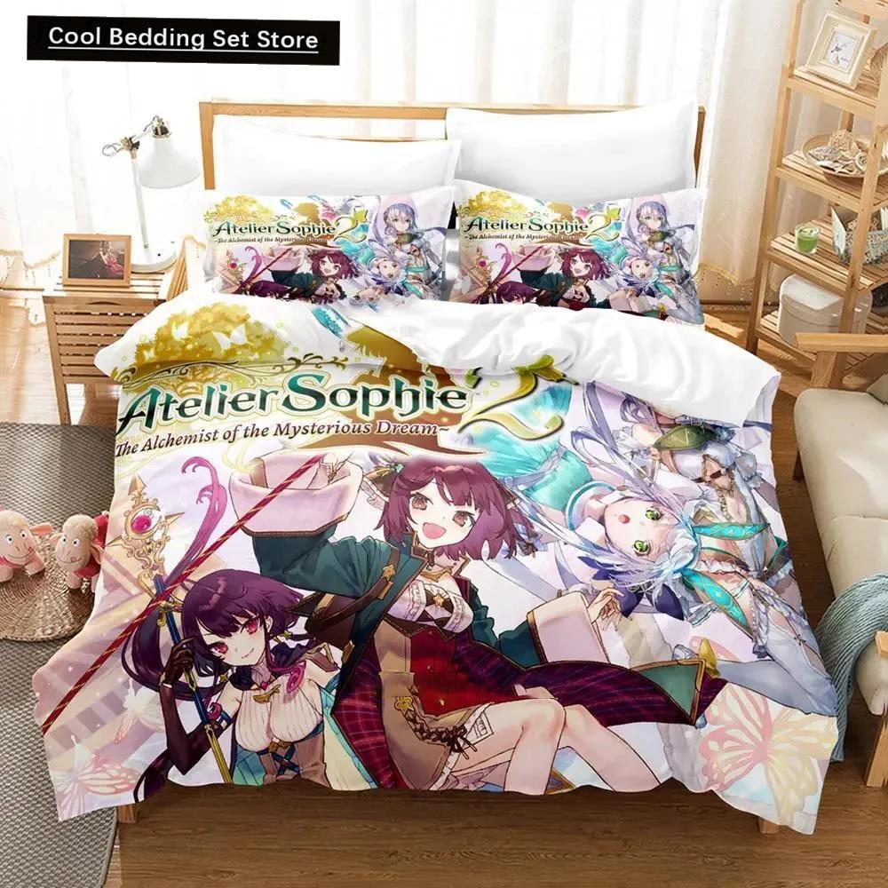 3D Print Anime Atelier Sophie Bedding Set Duvet Cover Bed Set Quilt Cover Pillowcase Comforter King Queen Size Home Textiles